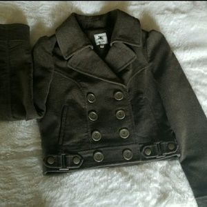 Cropped collarded peacoat by sts blue